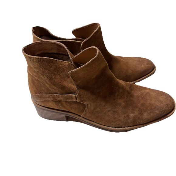 Diba True Caspian 69511 Womens Brown Suede Slip On Ankle & Booties Boots 10 - Picture 4 of 7